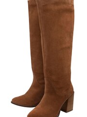Ravel Brown Leather Pull On Knee High Boot - Image 2 of 4