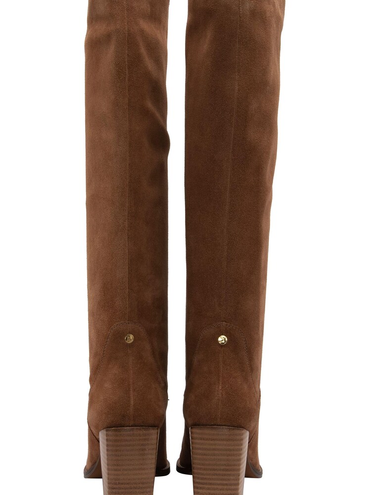 Ravel Brown Leather Pull On Knee High Boot - Image 4 of 4 Ravel Brown Leather Pull On Knee High Boot - Image 4 of 4