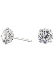 Simply Silver Sterling Silver 925 6mm Round Cubic Zirconia Stud Earring - Image 1 of 2