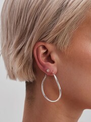 Simply Silver Sterling Silver 925 6mm Round Cubic Zirconia Stud Earring - Image 2 of 2