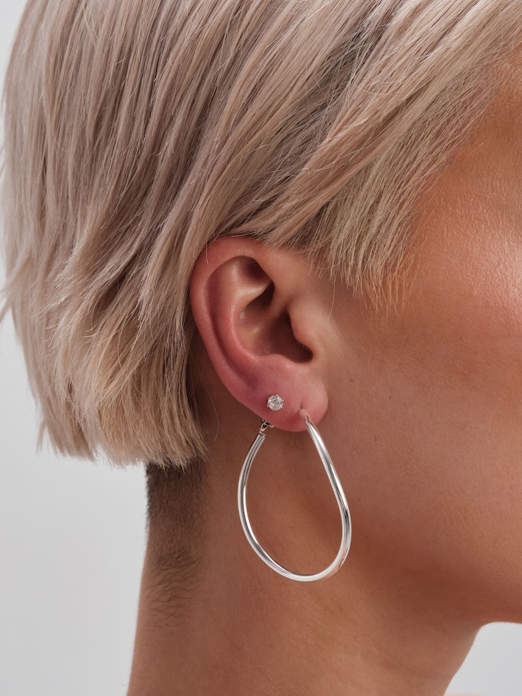 Simply Silver Sterling Silver 925 6mm Round Cubic Zirconia Stud Earring - Image 2 of 2