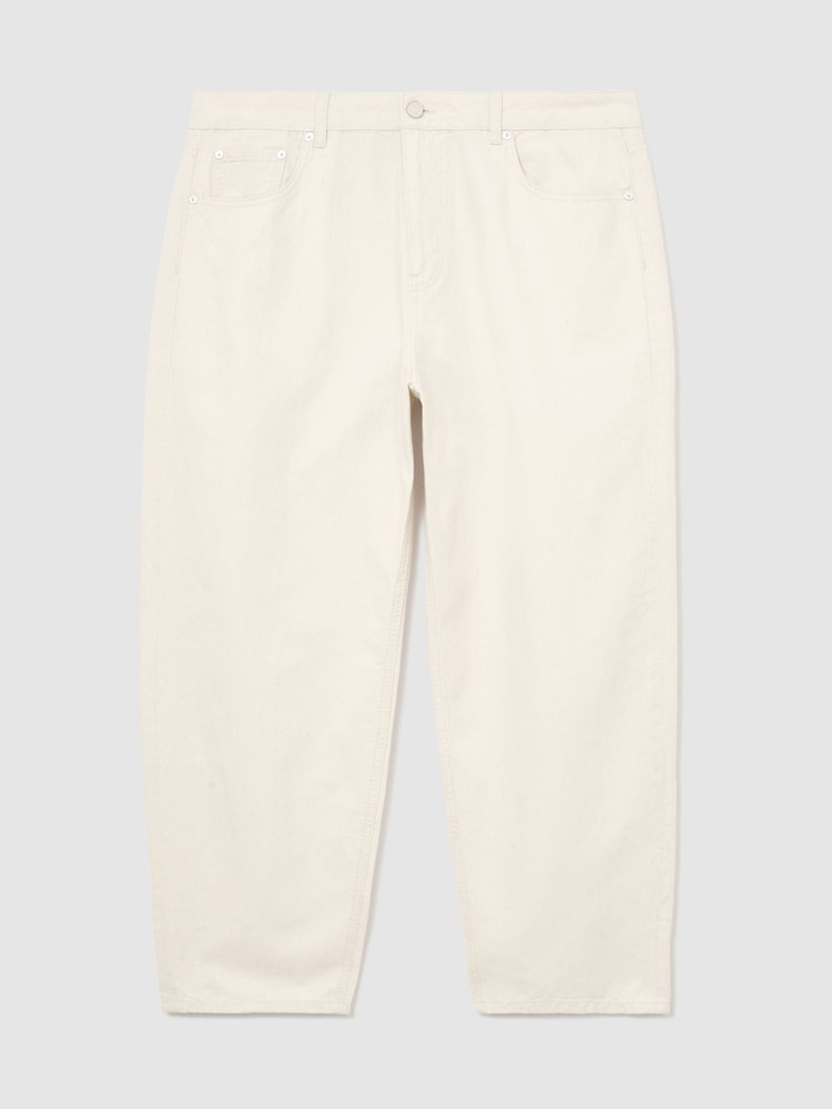 Reiss White Freddie Barrel-Leg Jeans - Image 2 of 7