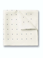 Marfil - Pañuelo de bolsillo de seda con estampado de cachemira de Charles Tyrwhitt - Imagen 1 de 3
