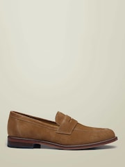 Tan Brown - Mga loafer na gawa sa katad na Charles Tyrwhitt na may penny loafers - Larawan 1 ng 4
