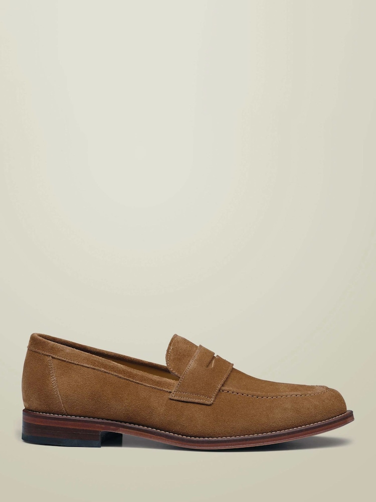Tan Brown - Mga loafer na gawa sa katad na Charles Tyrwhitt na may penny loafers - Larawan 1 ng 4