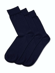 Marineblau/blau - Charles Tyrwhitt Cotton Rich Socken 3 Pack - Bild 1 von 1