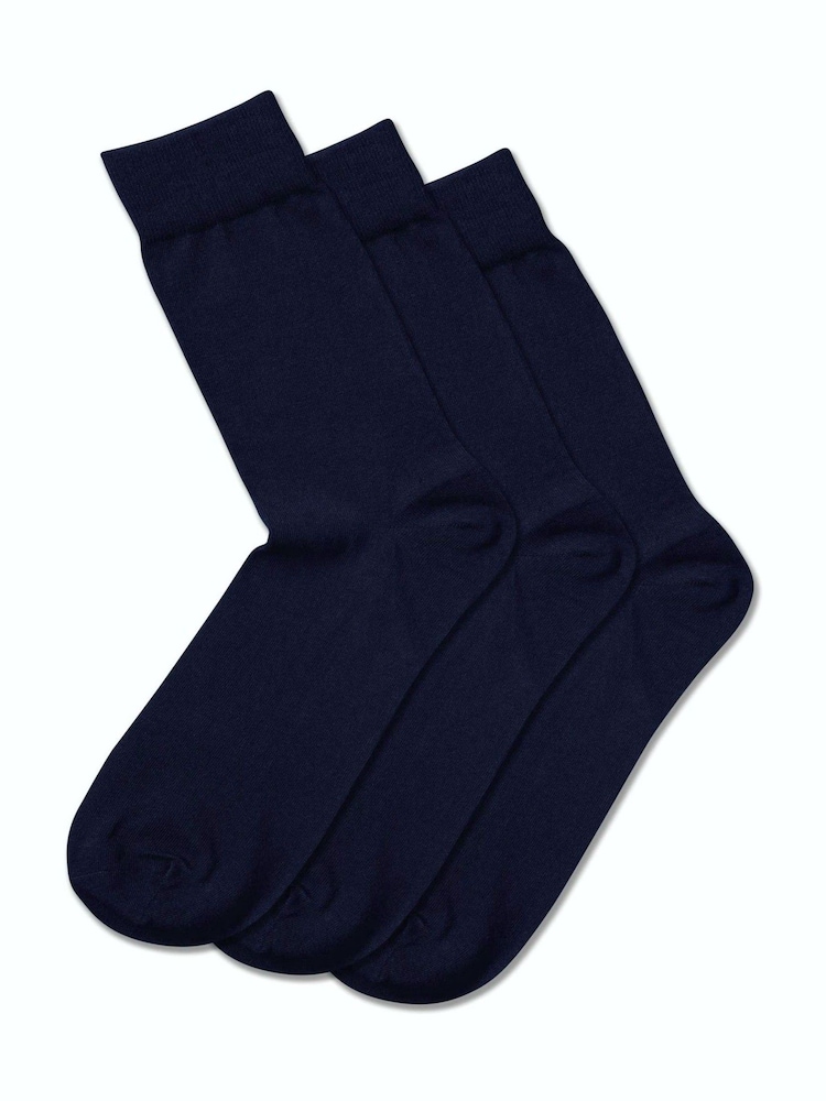 Marineblau/blau - Charles Tyrwhitt Cotton Rich Socken 3 Pack - Bild 1 von 1 Marineblau/blau - Charles Tyrwhitt Cotton Rich Socken 3 Pack - Bild 1 von 1