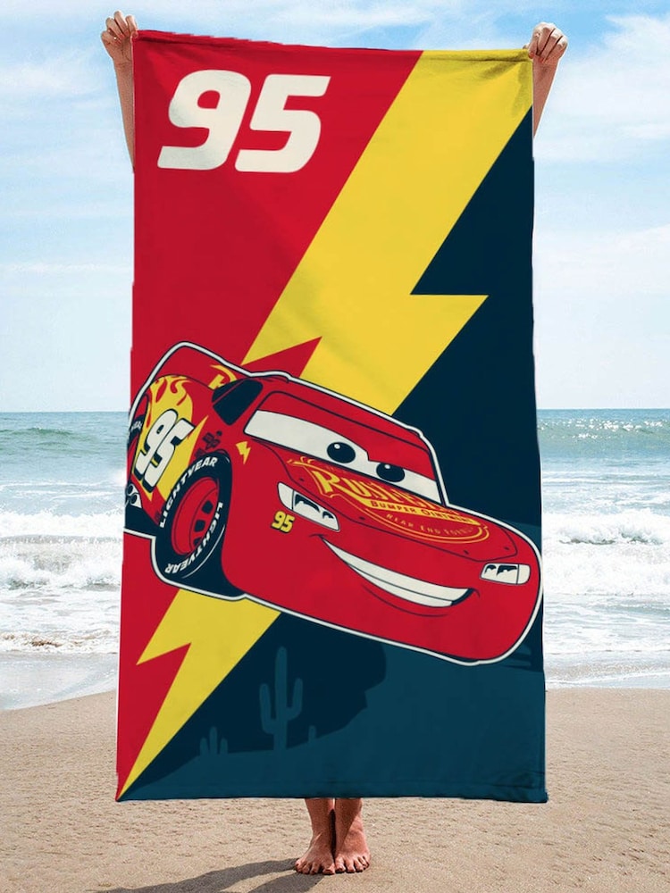 Disney Red Cars In the Desert Standard Beach Towel - Image 1 of 5 Disney Red Cars In the Desert Standard Beach Towel - Image 1 of 5