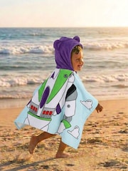 Toy Story Blue Disney Hooded Towel (Wrap) Buzz Lightyear Back - Image 1 of 1