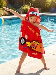 Red Disney Cars Hooded Towel (Wrap) Tune Up - Image 1 of 3
