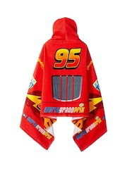 Red Disney Cars Hooded Towel (Wrap) Tune Up - Image 2 of 3