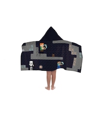 Minecraft Black Hooded Towel (Wrap) Beware, Game Over - Image 2 of 5