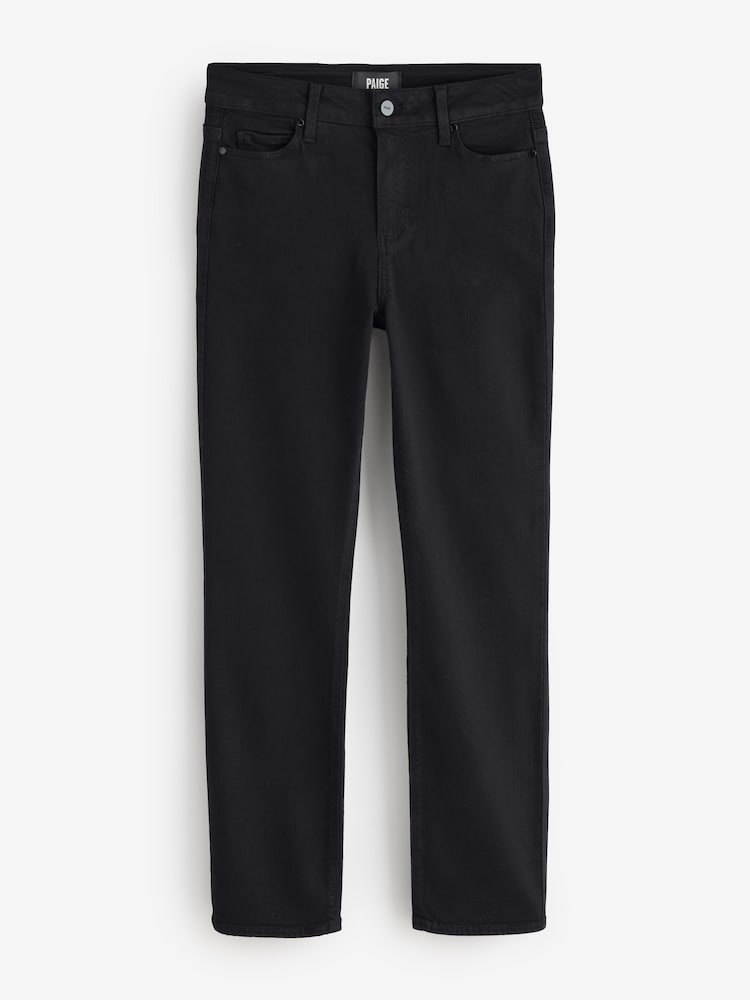 Paige Black Cindy 28" High Rise Straight Leg Black Shadow Wash Jeans - Image 1 of 1