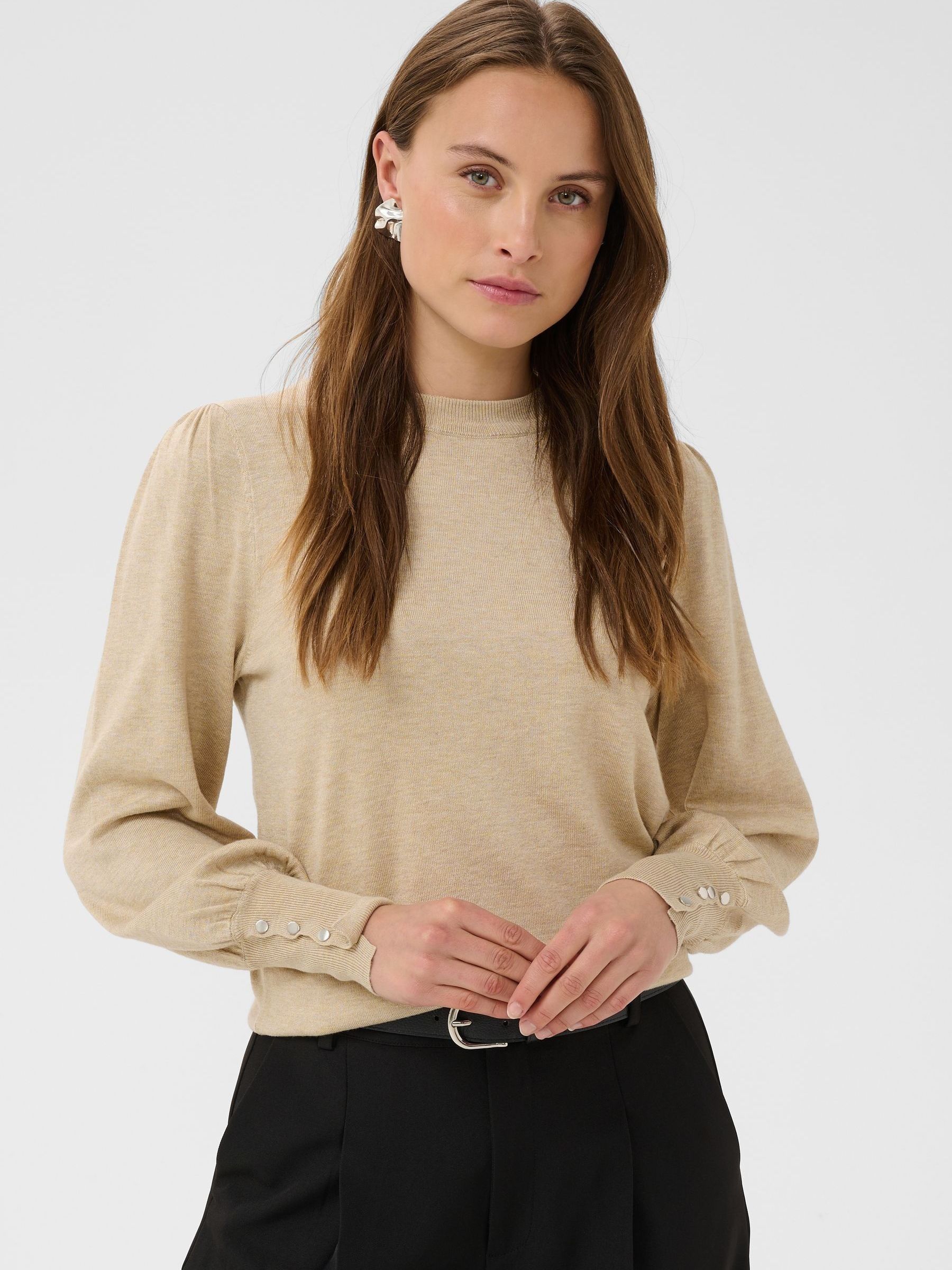 Kaffe Women's Gris Round Neck Sweater Kalizza - Image 2