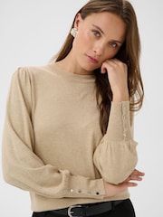 Kaffe Grey Lizza Round Neck Jumper - Image 4 of 7