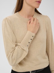 Kaffe Grey Lizza Round Neck Jumper - Image 5 of 7