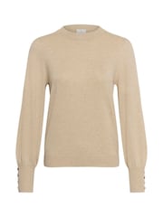 Kaffe Grey Lizza Round Neck Jumper - Image 6 of 7
