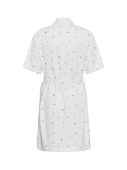 Kaffe White Flora Floral Denim Shirt Dress - Image 7 of 7