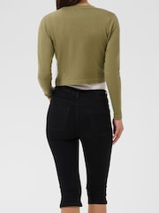 Kaffe Green KAastrid Long Sleeve Bolero Cardigans - Image 2 of 7