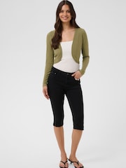 Kaffe Green KAastrid Long Sleeve Bolero Cardigans - Image 3 of 7