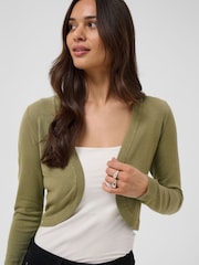 Kaffe Green KAastrid Long Sleeve Bolero Cardigans - Image 4 of 7