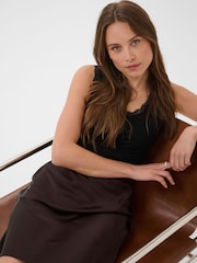 Kaffe Brown Hill Mid-Rise Pencil Skirt - Image 4 of 7