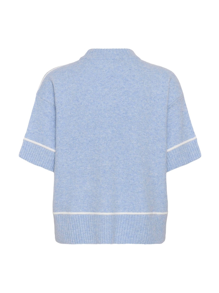 Kaffe Blue Jinie Knit Short Sleeve Jumper - Image 7 of 7 Kaffe Blue Jinie Knit Short Sleeve Jumper - Image 7 of 7