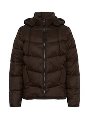 Kaffe Brown Susanne Hooded Puffer Jacket - Image 6 of 7