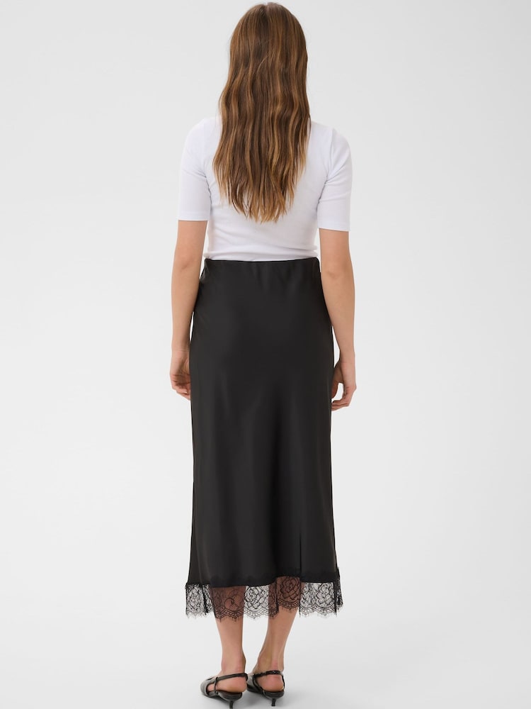Kaffe Black Hilll Lace Midi Skirt - Image 2 of 7 Kaffe Black Hilll Lace Midi Skirt - Image 2 of 7