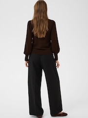 Kaffe Brown Lizza Round Neck Jumper - Image 3 of 7