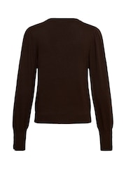Kaffe Brown Lizza Round Neck Jumper - Image 7 of 7