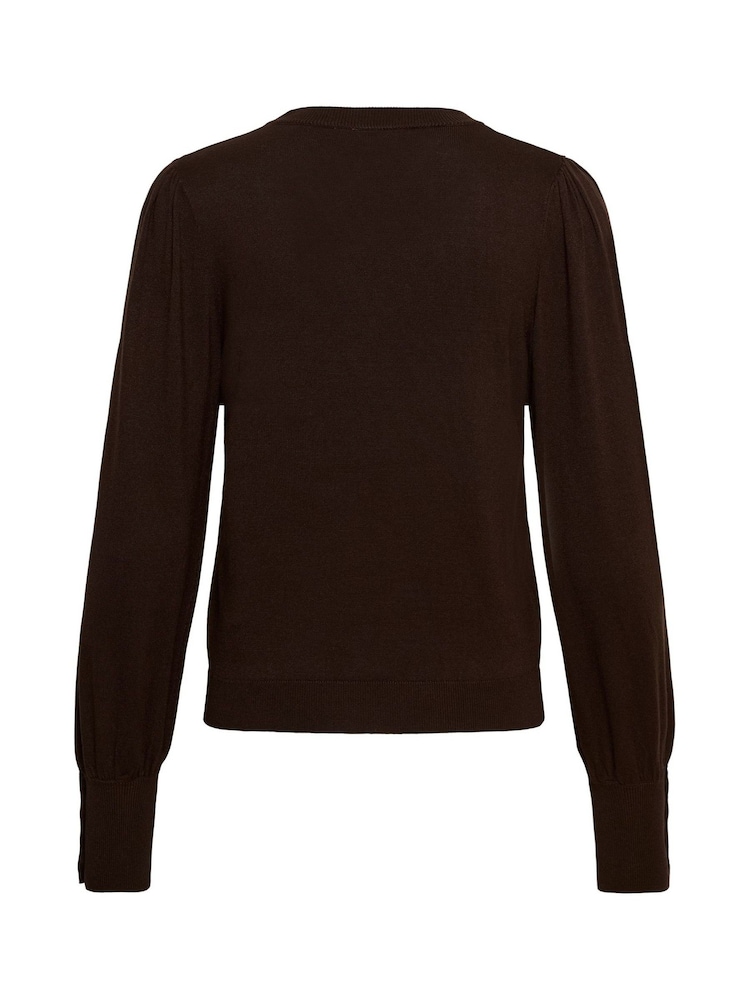 Kaffe Brown Lizza Round Neck Jumper - Image 7 of 7