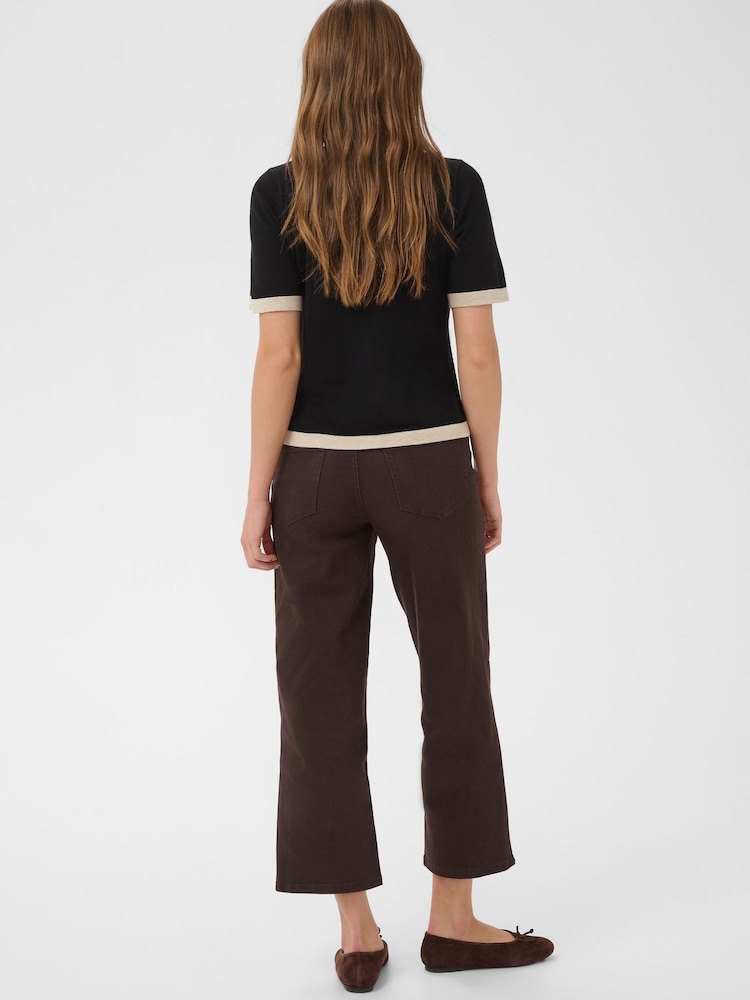 Kaffe Black KaLizza Short Sleeve Knit Cardigan - Image 2 of 7