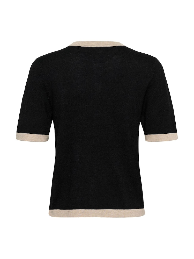 Kaffe Black KaLizza Short Sleeve Knit Cardigan - Image 7 of 7