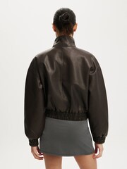 Cotton On Red Easton Funnel Neck Bomber Jacket - Image 3 of 6
