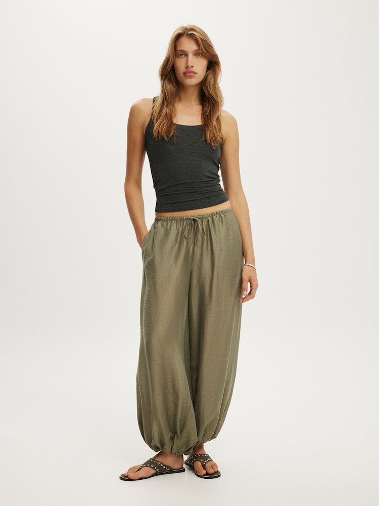 Cotton On Green Rio Balloon Trousers - Image 1 of 5 Cotton On Green Rio Balloon Trousers - Image 1 of 5