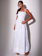 South Beach White Tie Shoulder Pleated Top - Image 3 of 4