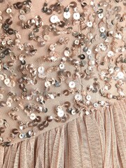 Maya Pink Maternity Delicate Sequin Cap Sleeve Maxi Dress - Image 7 of 7