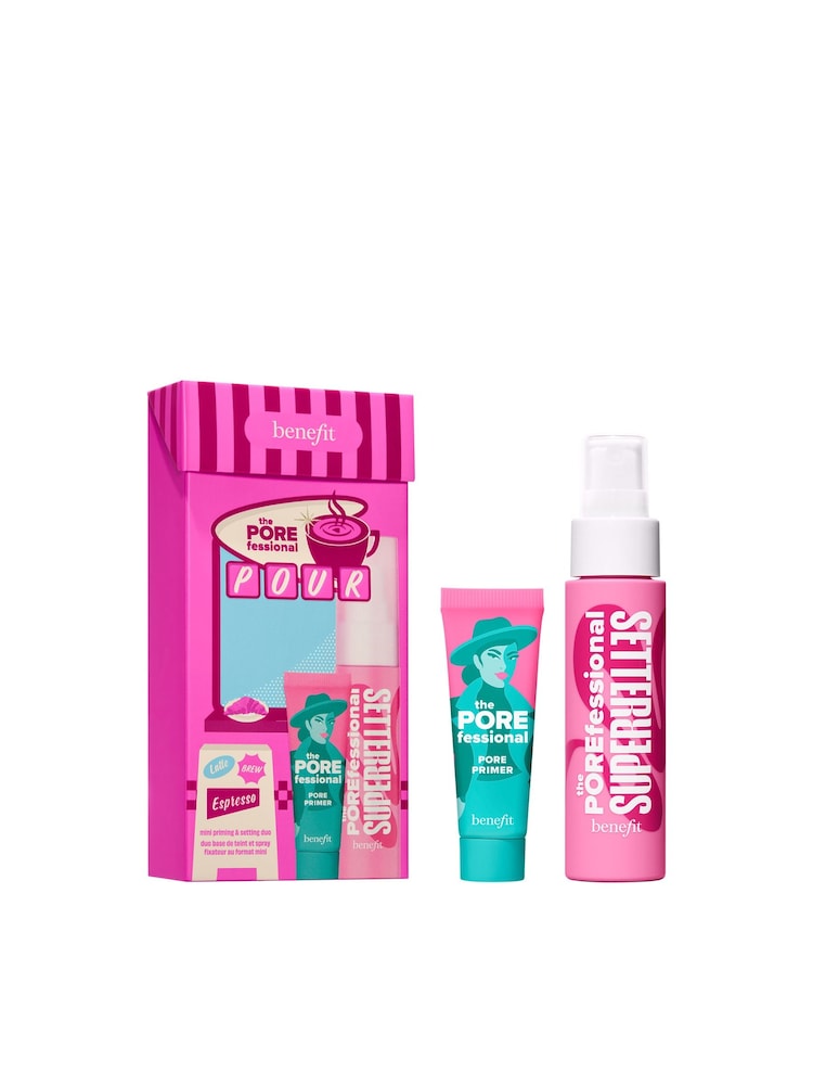 Benefit The Porefessional Pour Mini Primer & Setting Spray Duo Stocking Filler (Worth £32) - Image 1 of 10 Benefit The Porefessional Pour Mini Primer & Setting Spray Duo Stocking Filler (Worth £32) - Image 1 of 10