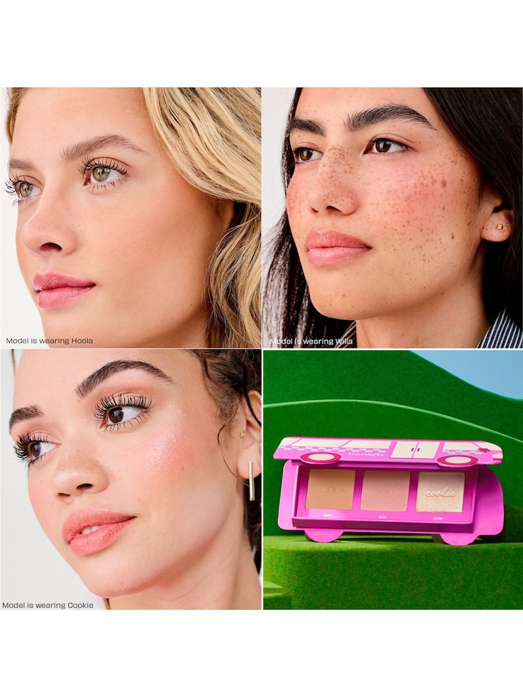 Benefit Beauty Bus Stop Hoola Bronzer Blusher & Highlighter Cheek Gift Palette( Worth £51) - Image 2 of 8 Benefit Beauty Bus Stop Hoola Bronzer Blusher & Highlighter Cheek Gift Palette( Worth £51) - Image 2 of 8