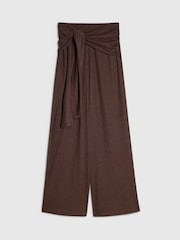 River Island Brown Tie Waist Trousers - Image 1 of 1