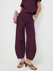 River Island Cotton Blend Barrel Leg Trousers - 画像 3 / 4