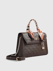 River Island Brown Medium Scarf Embossed Tote Bag - Image 2 of 6