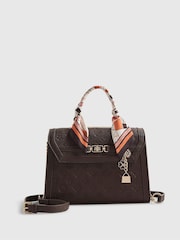 River Island Brown Medium Scarf Embossed Tote Bag - Image 3 of 6