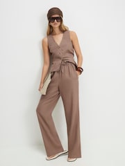 Gilet Smanicato in misto lino di River Island - Immagine 3 di 4