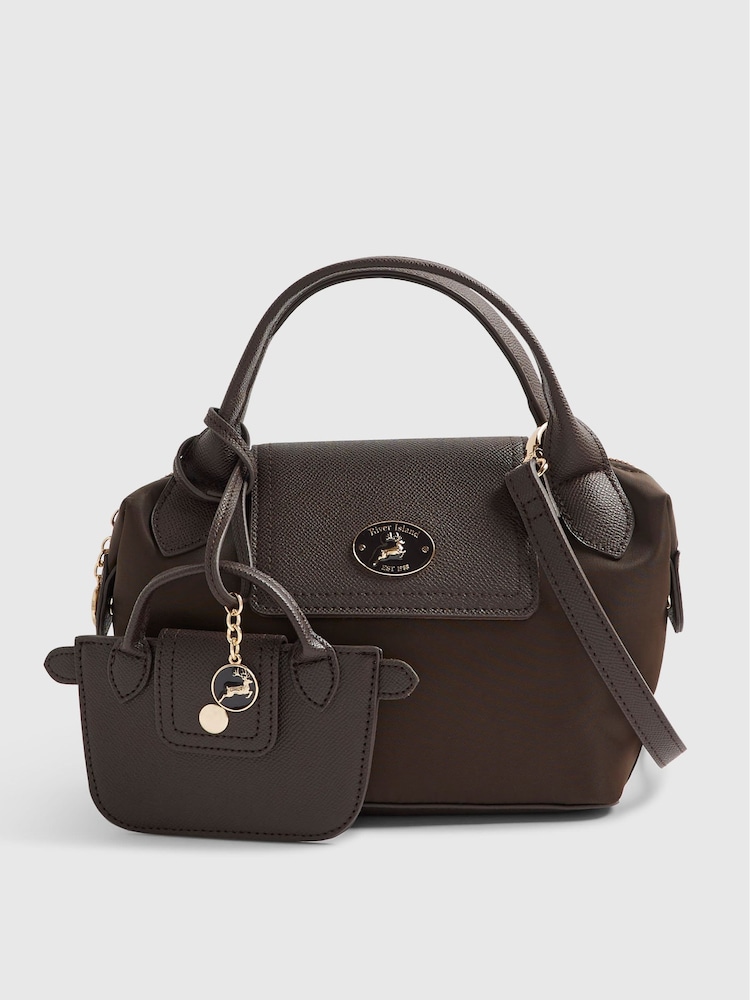 River Island Brown Mini Front Flap Cross Body Bag - Image 2 of 6 River Island Brown Mini Front Flap Cross Body Bag - Image 2 of 6