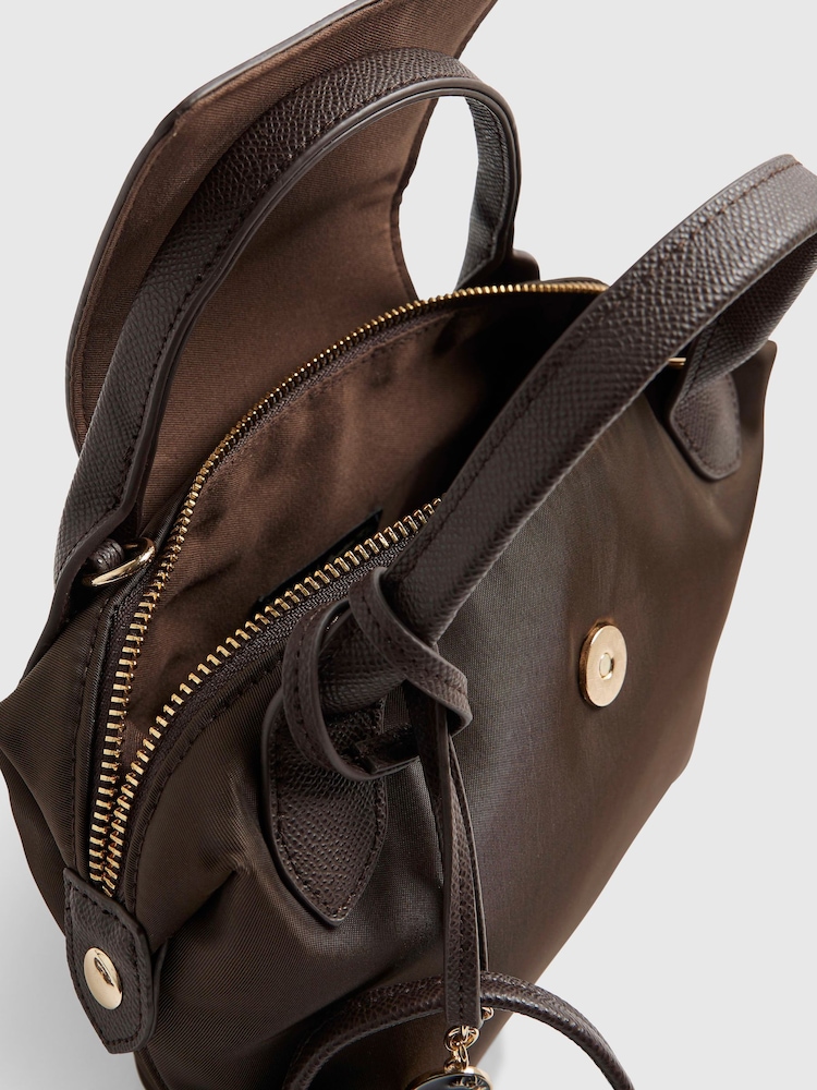 River Island Brown Mini Front Flap Cross Body Bag - Image 6 of 6 River Island Brown Mini Front Flap Cross Body Bag - Image 6 of 6