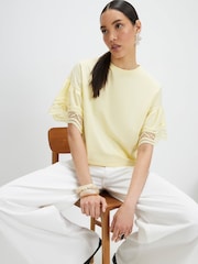 River Island Short Sleeve Crochet Trim T-Shirt - Bild 2 von 4