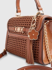 River Island Brown Mini Weave Tote Bag - Image 6 of 6