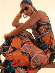 Vestido largo sin mangas con estampado de palmeras de River Island - Imagen 4 de 4